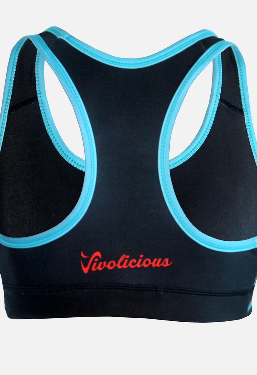 Vivolicious - Sugarbird Intensity Sportsbra Black and Blue
