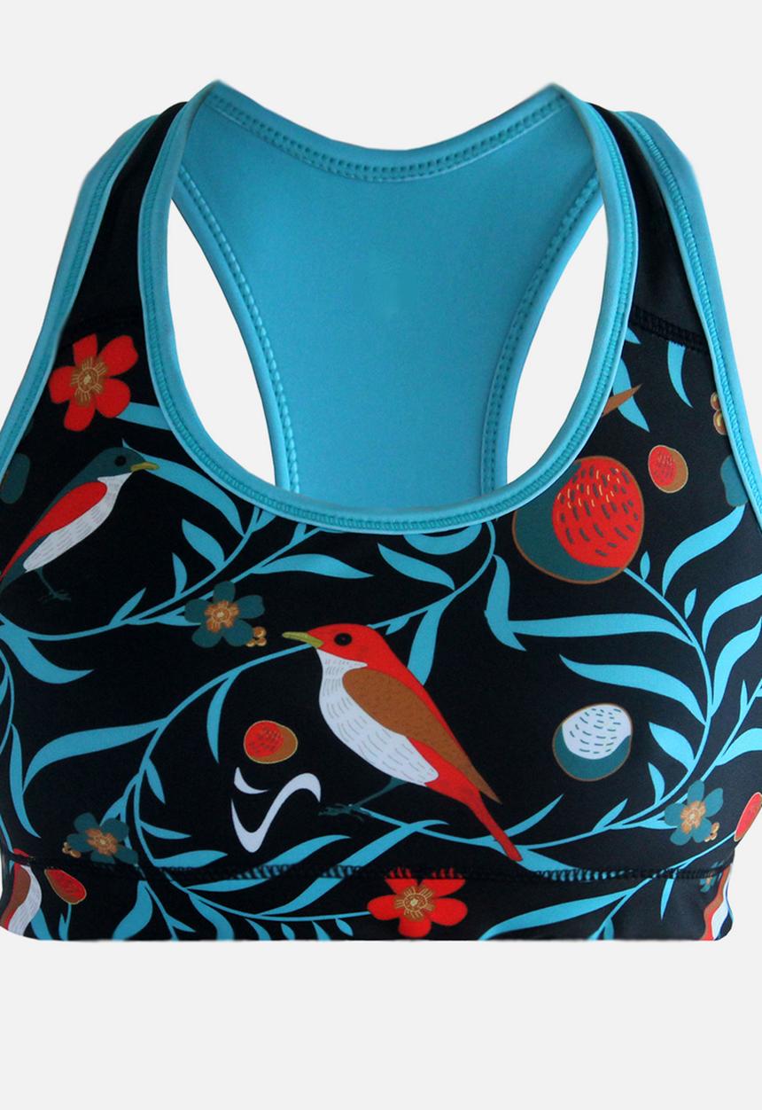 Vivolicious - Sugarbird Intensity Sportsbra Black and Blue