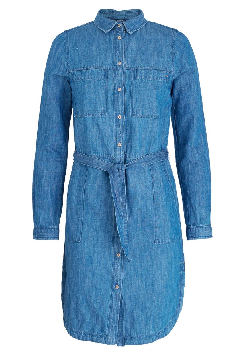 ONLY - Brook Longer Length Denim Shirt Blue