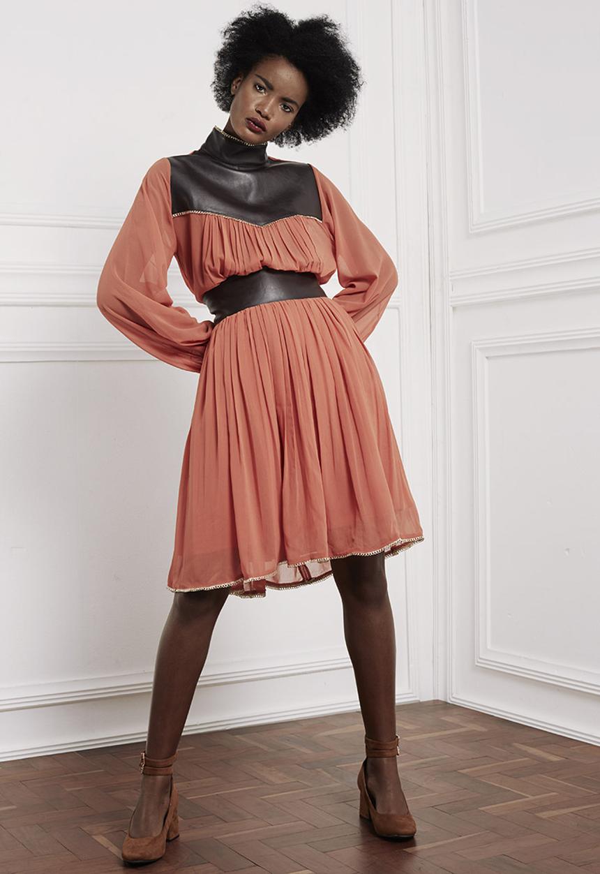 Sober - Ashanti Mandarin Blouse Orange