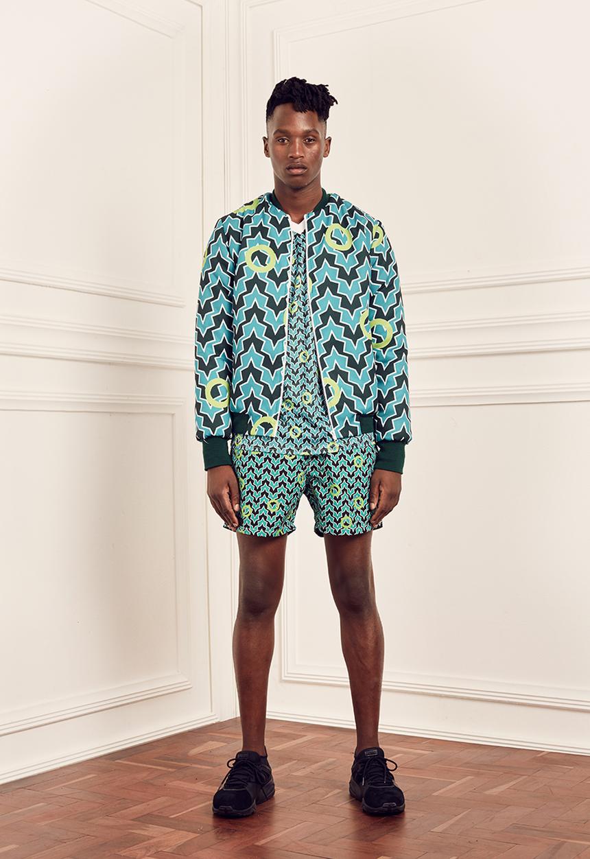 Fundudzi by Craig Jacobs - Afro Digi Print -Shirt Green