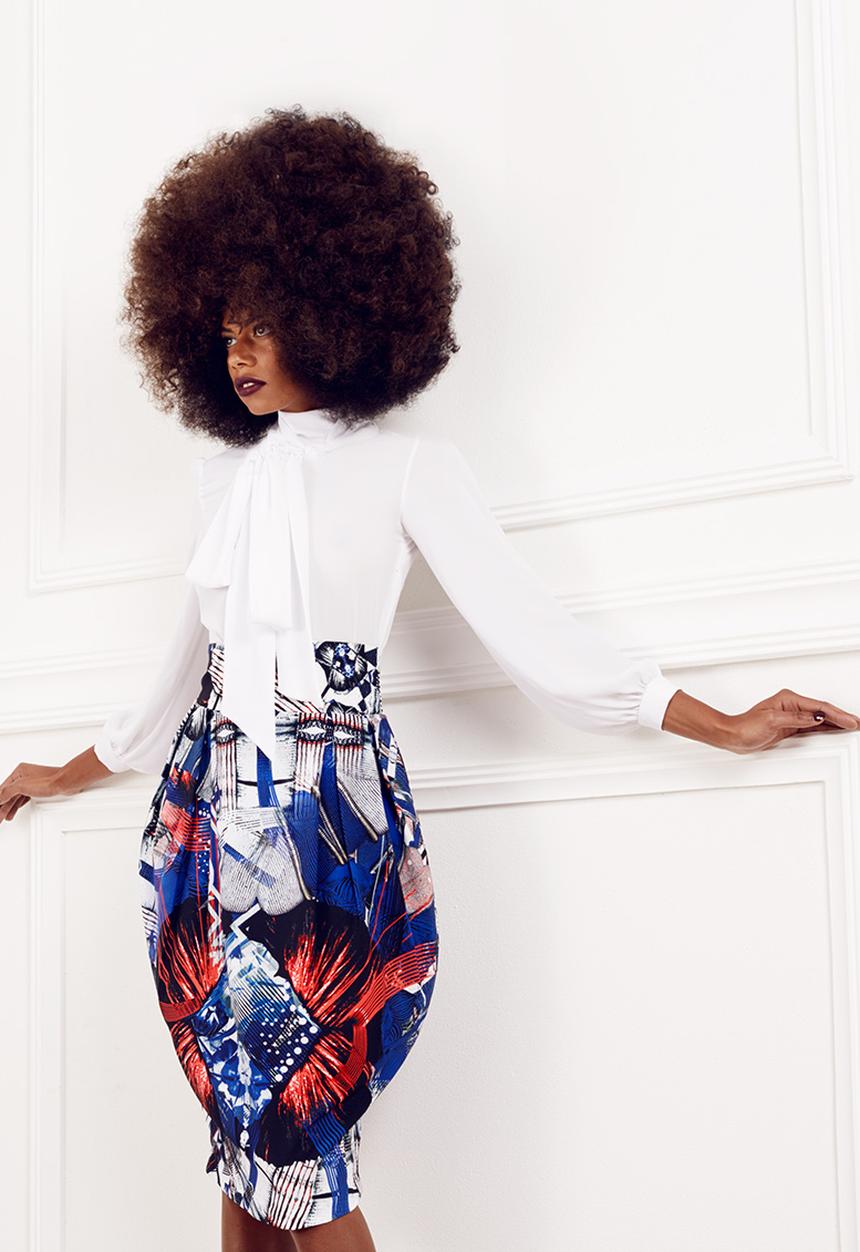 DAVID by David Tlale - Tulip Pencil Skirt Multi-colour
