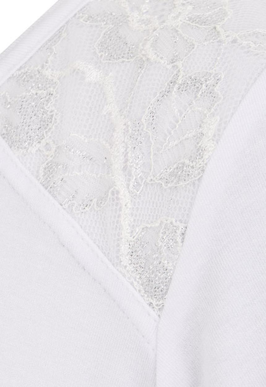 Precioux - Lace Detail Top White
