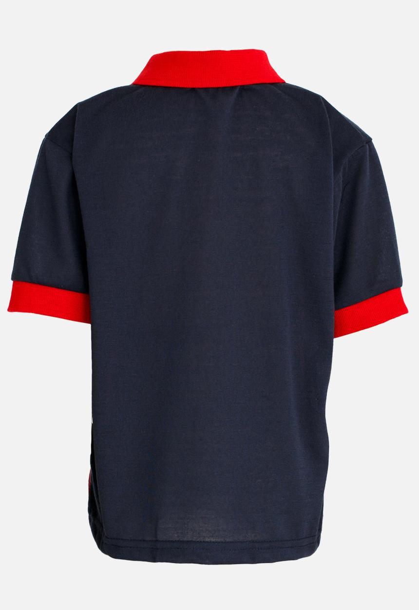 Twin Clothing - Printed Stripe Golfer T-shirt Red