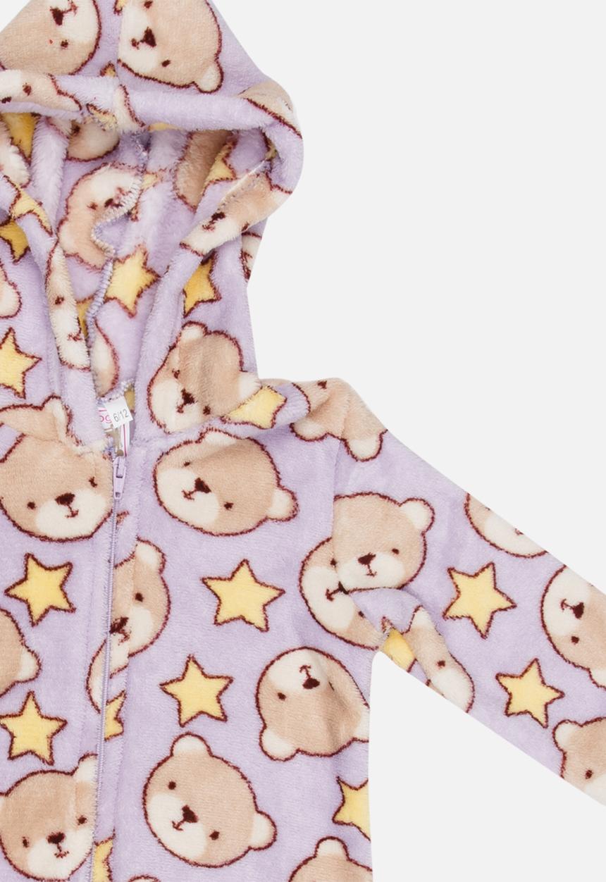 Twin Clothing - Bear Printed Onesie Multi-colour