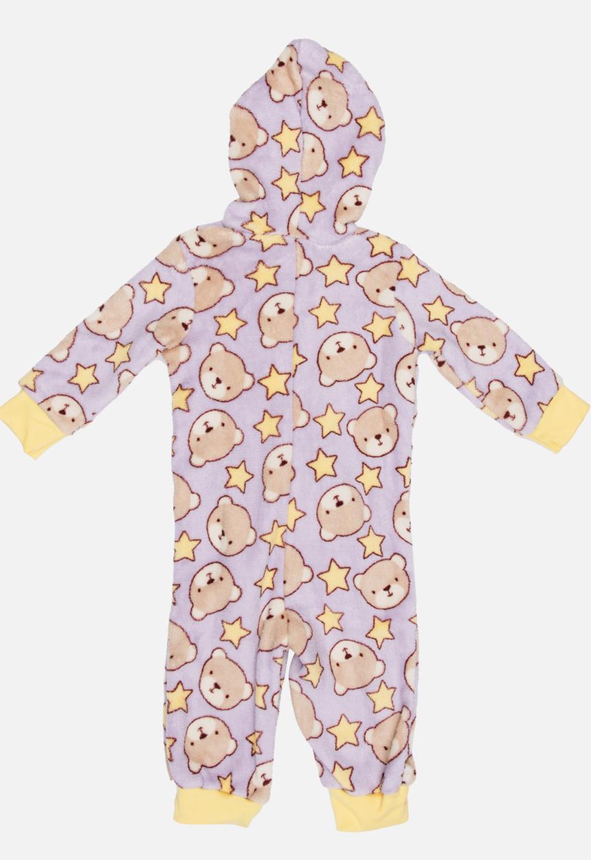 Twin Clothing - Bear Printed Onesie Multi-colour