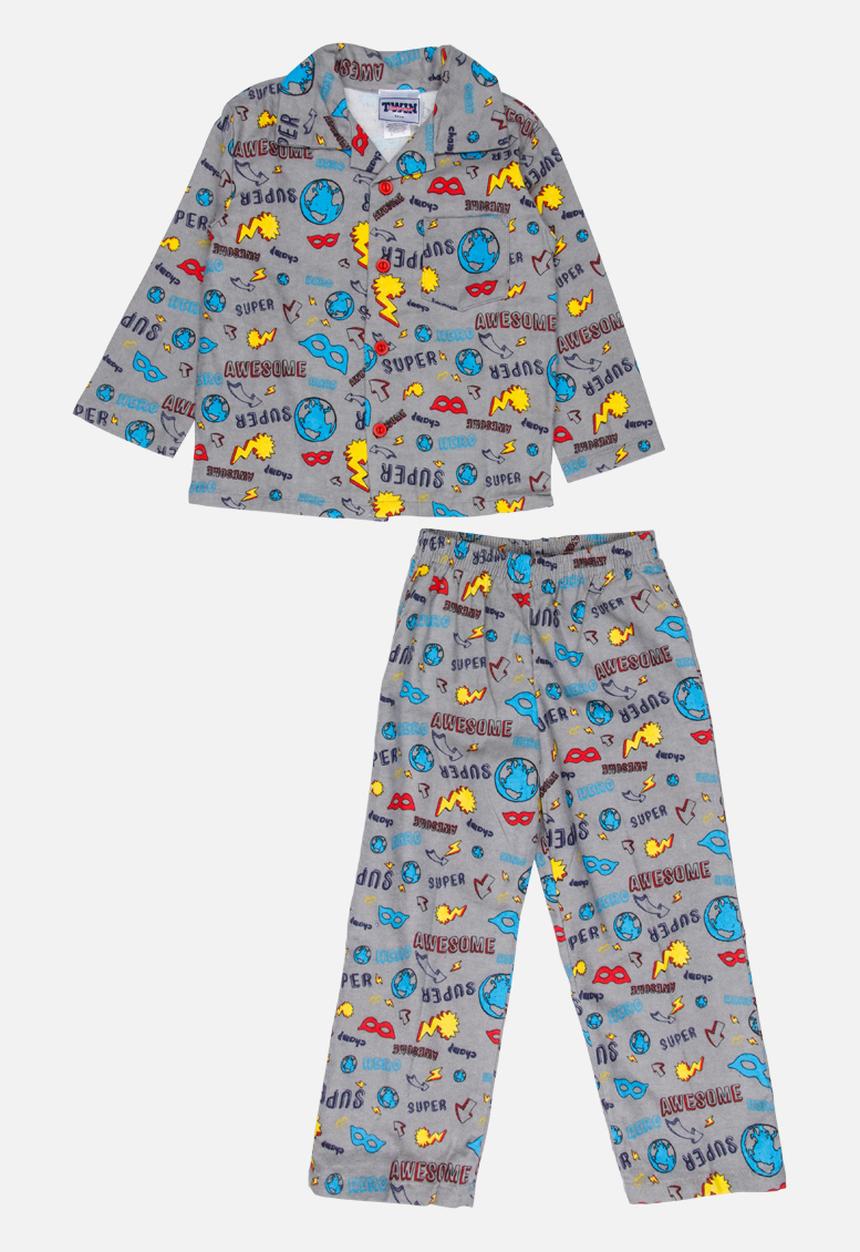Twin Clothing - Flannel Pj Set Multi-colour