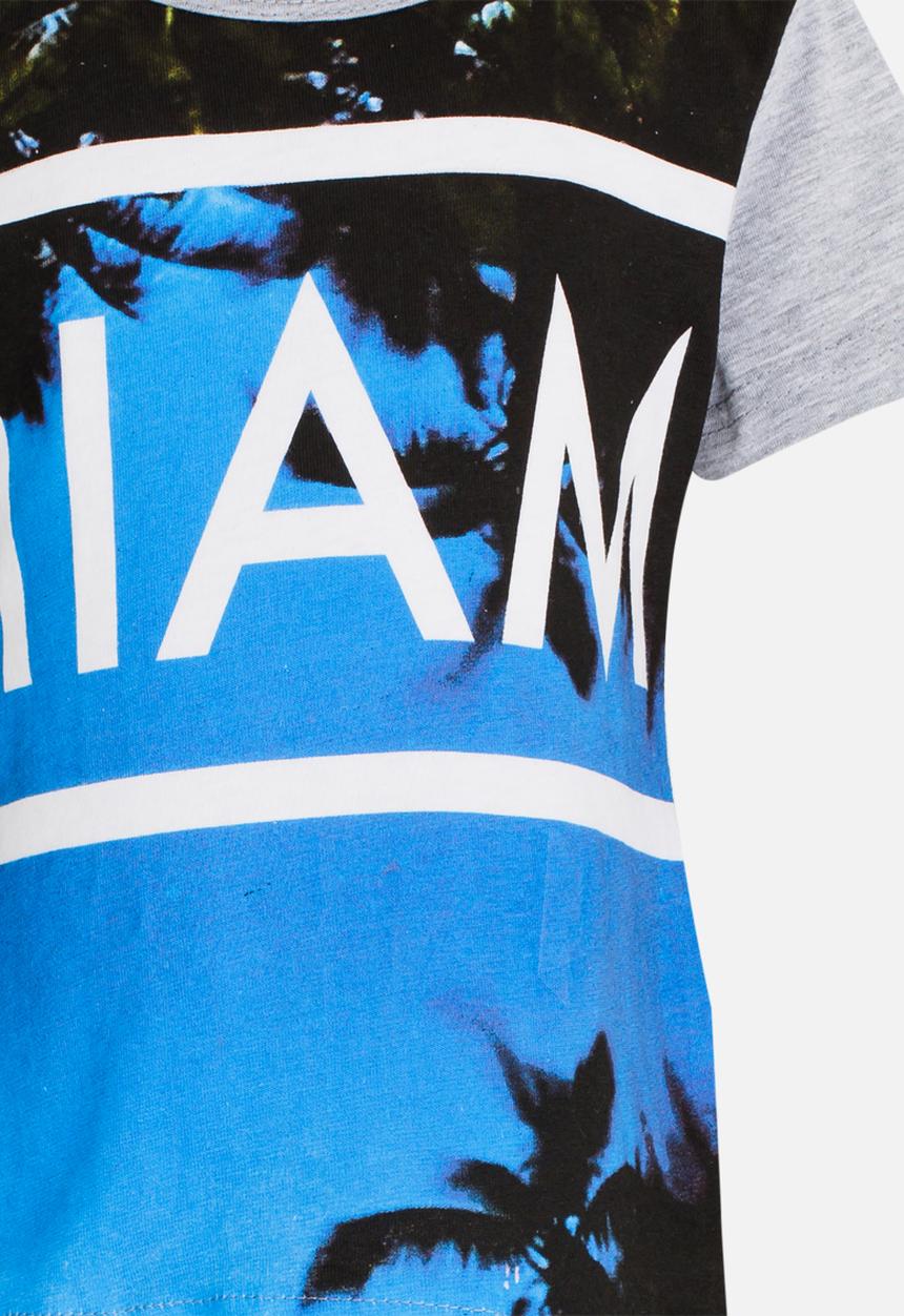 Twin Clothing - Miami Printed T-shirt Grey