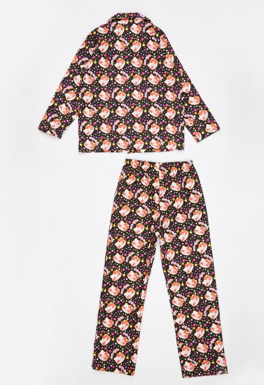 Twin Clothing - Girls Flannel PJ Set Multi-colour