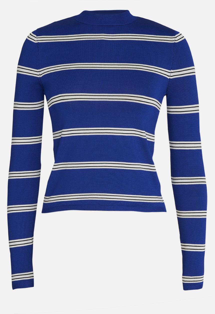 Forever21 - Long Sleeve Stripe Top Blue and White
