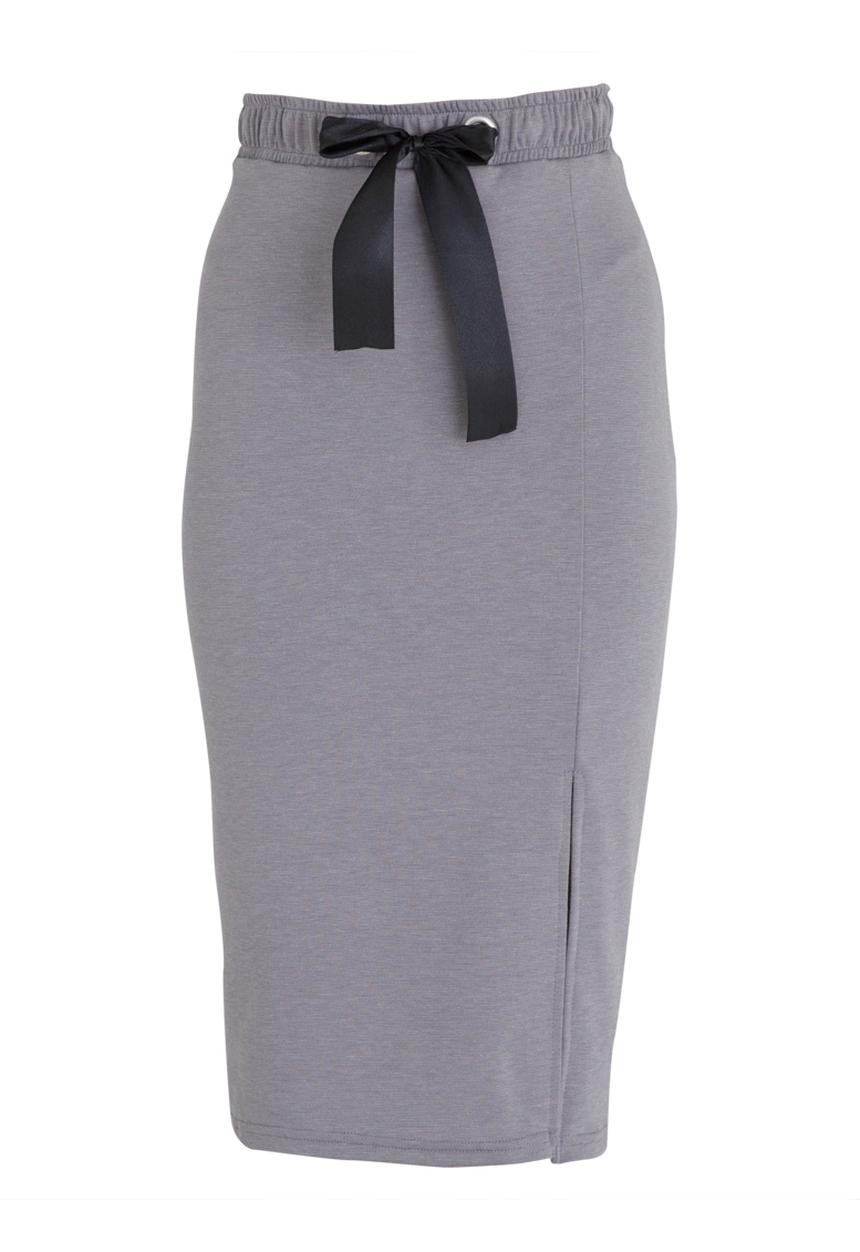 c(inch) - Sports Luxe Bodycon Skirt Pale Grey