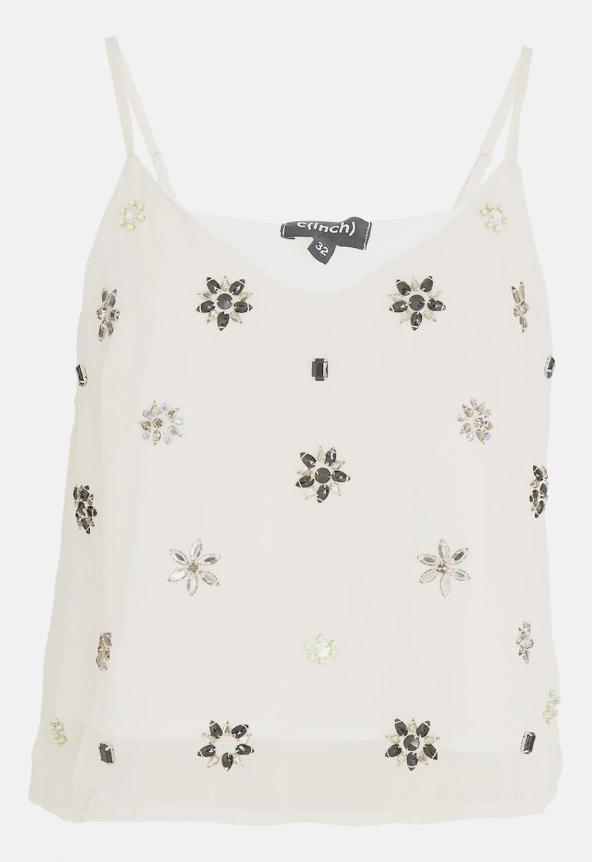 c(inch) - Bead Detail Cami Cream