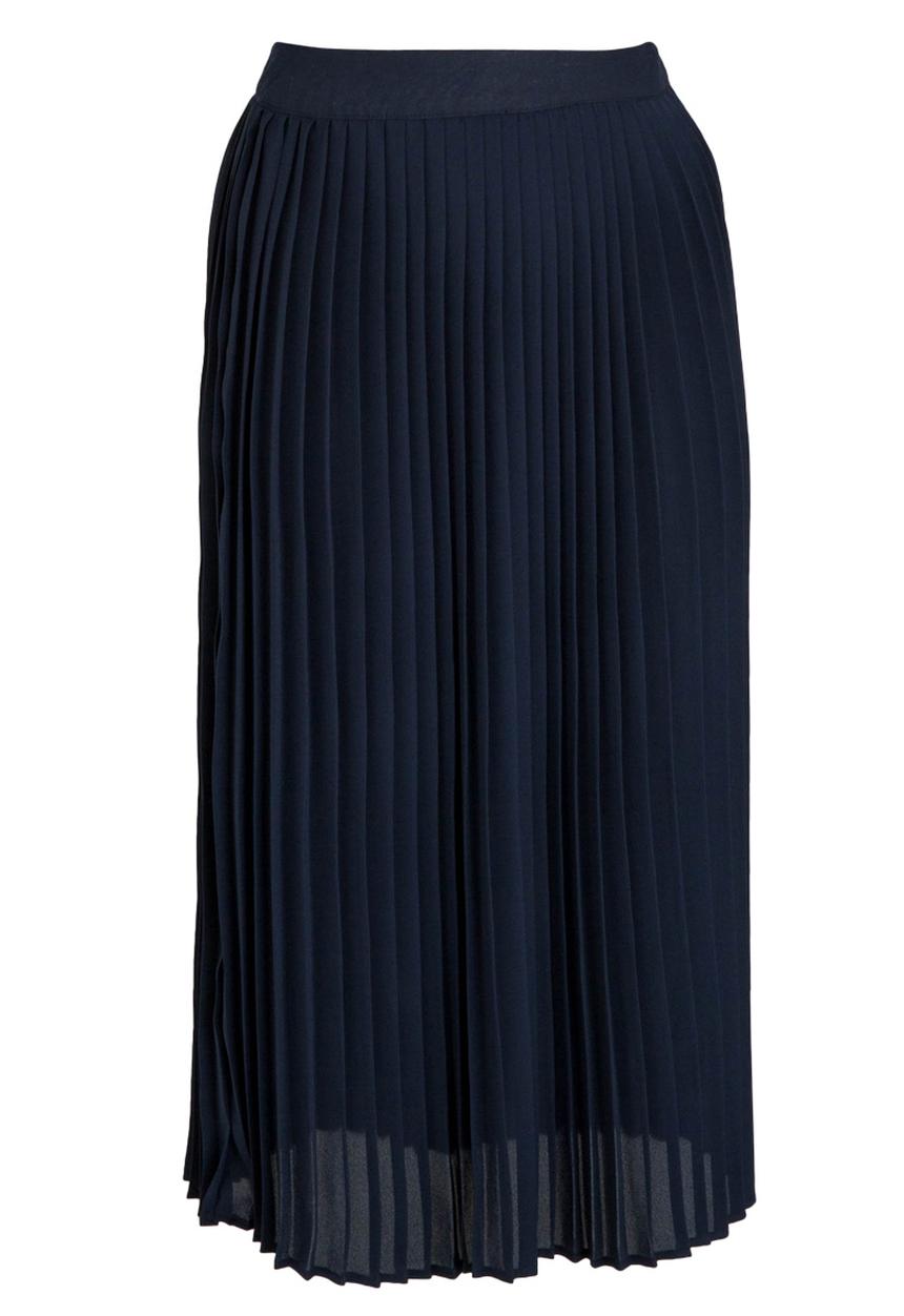 STYLE REPUBLIC - Pleated Midi Skirt Navy