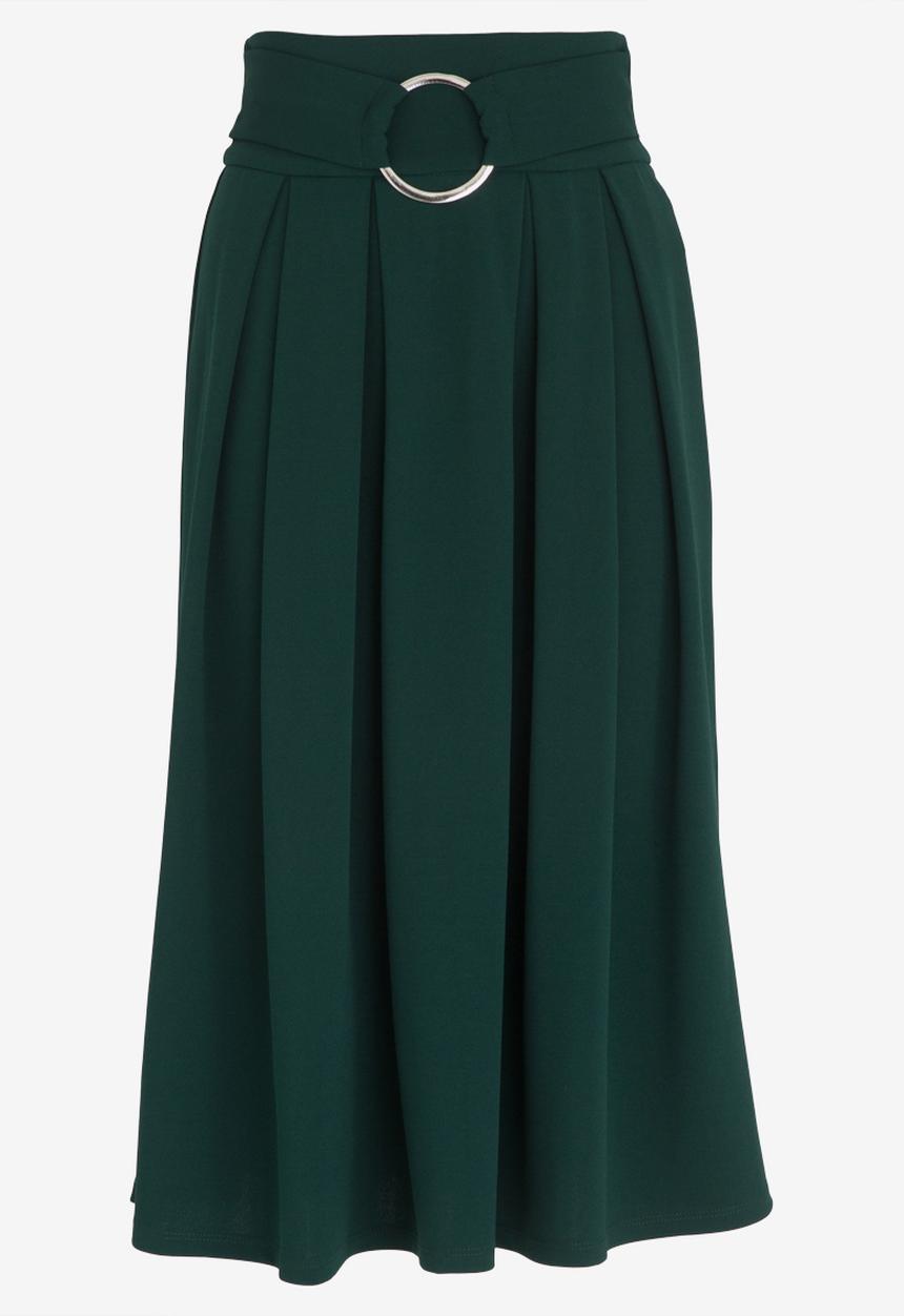 STYLE REPUBLIC - Volume Fit and Flare Skirt Dark Green