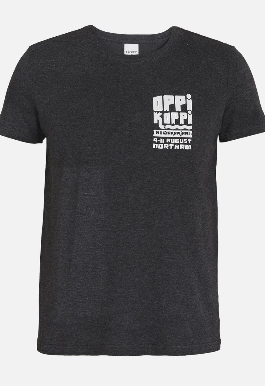OppiKoppi - Crew Neck Melange Tshirt Charcoal