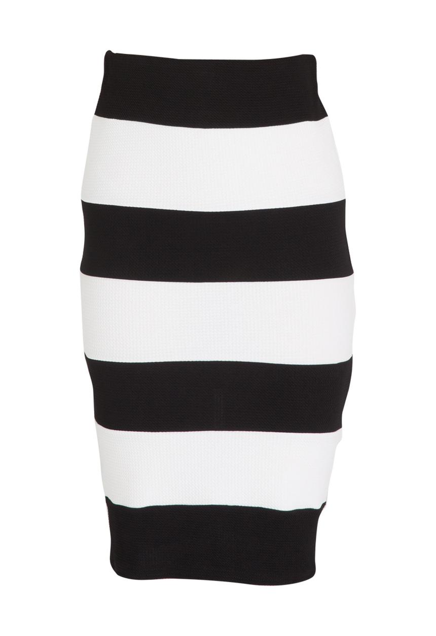 edit - Column Knit Skirt Black and White