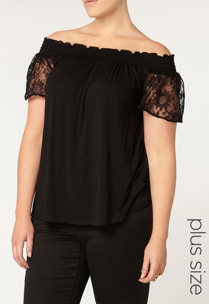 EVANS - Gypsy Top Black