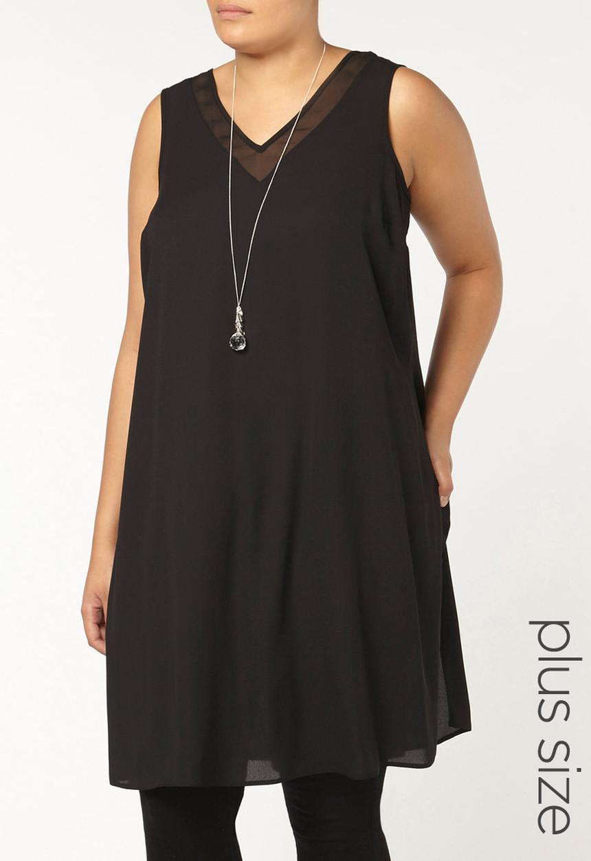 EVANS - Sleeveless Tunic Black