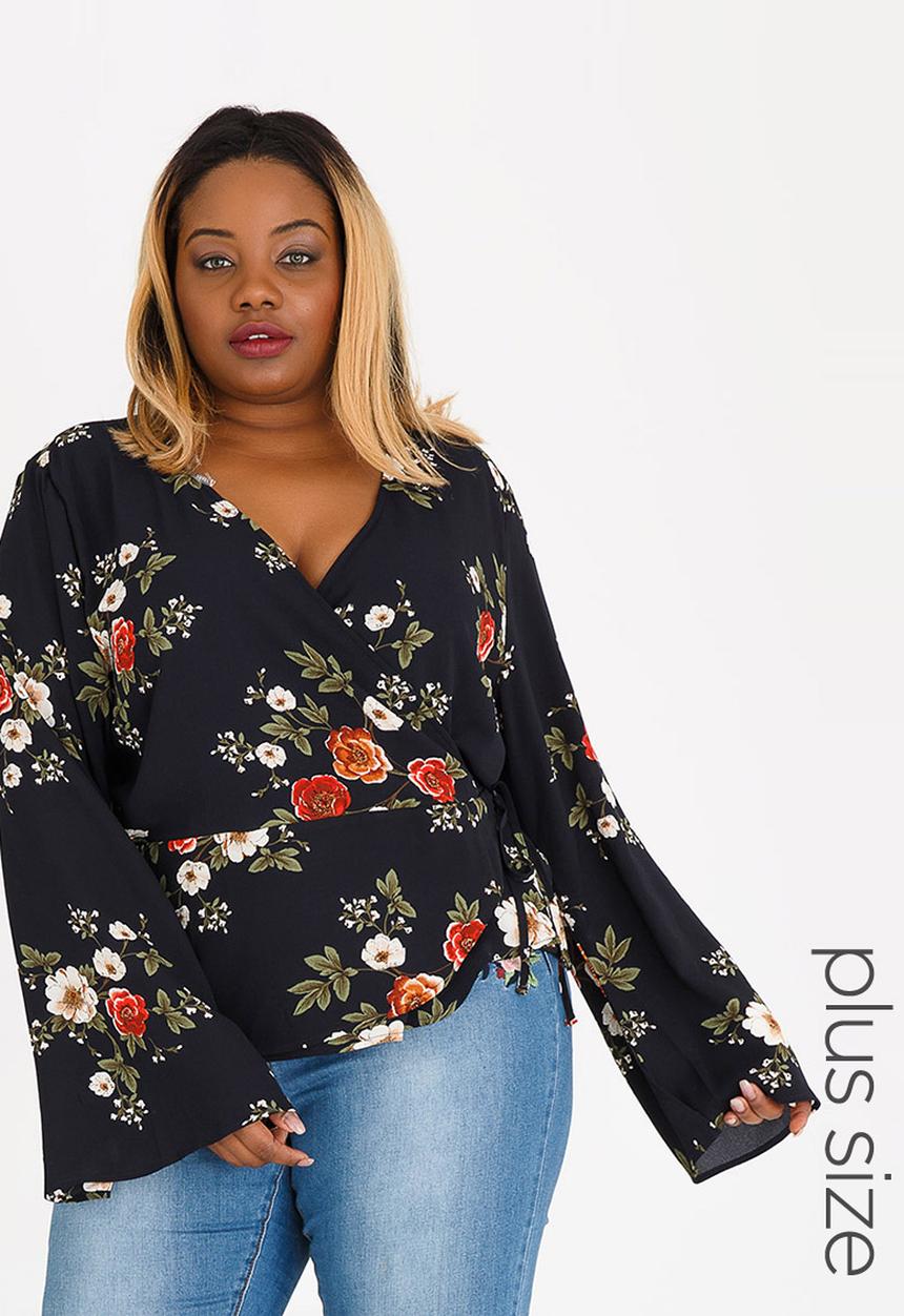Revenge - Wrap Blouse Navy