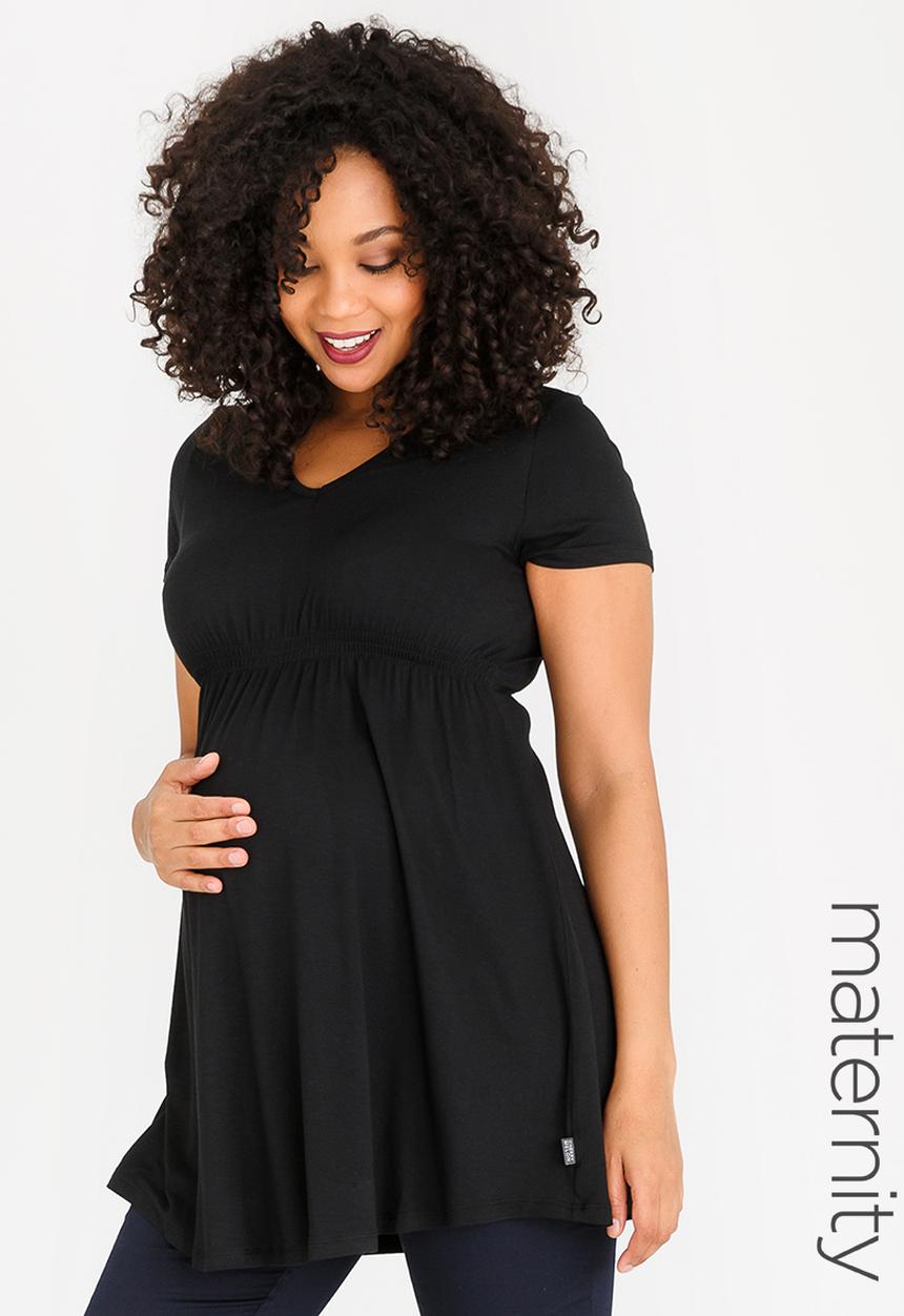 Cherry Melon - Basic Underbust Smock Top Black