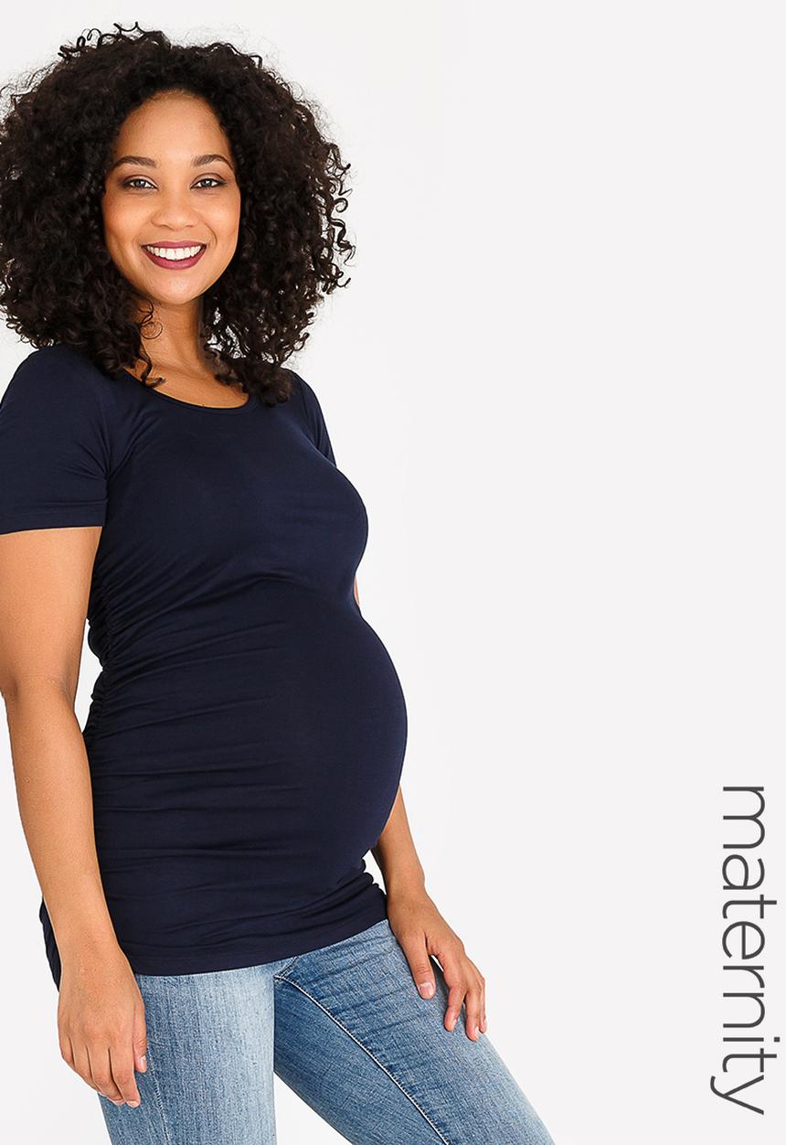 Cherry Melon - Basic Round Neck Tee Navy