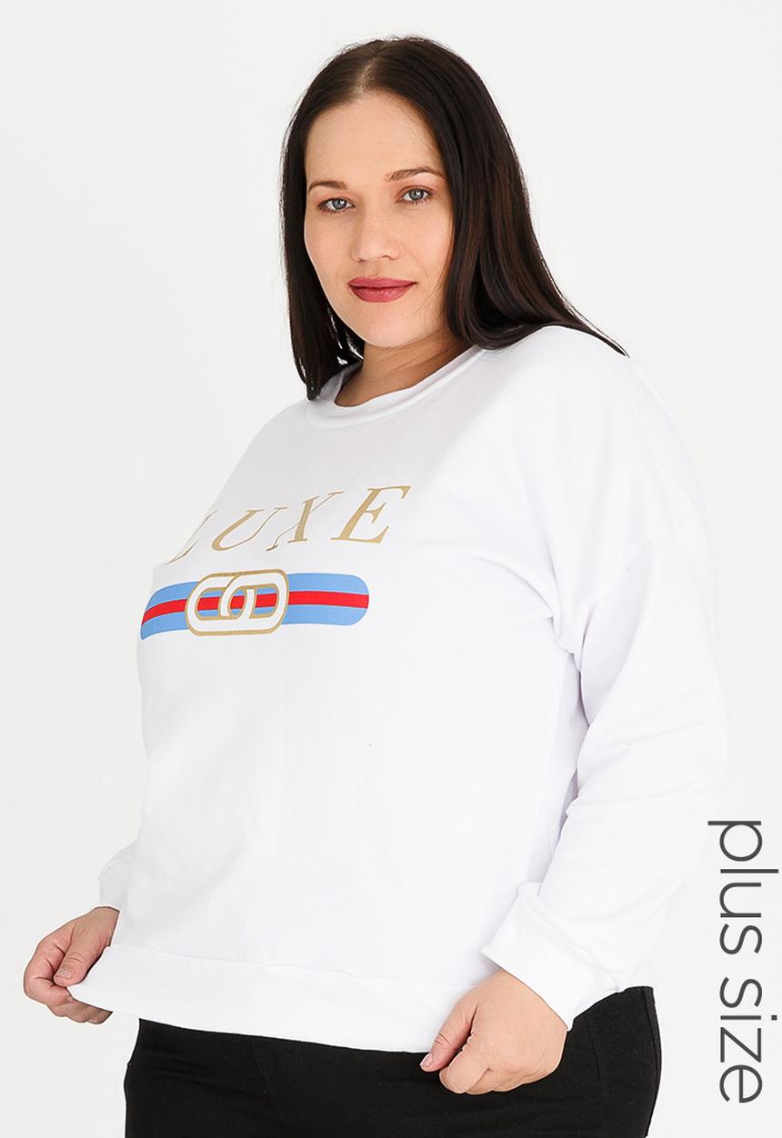 STYLE REPUBLIC PLUS - Luxe Print Sweater White