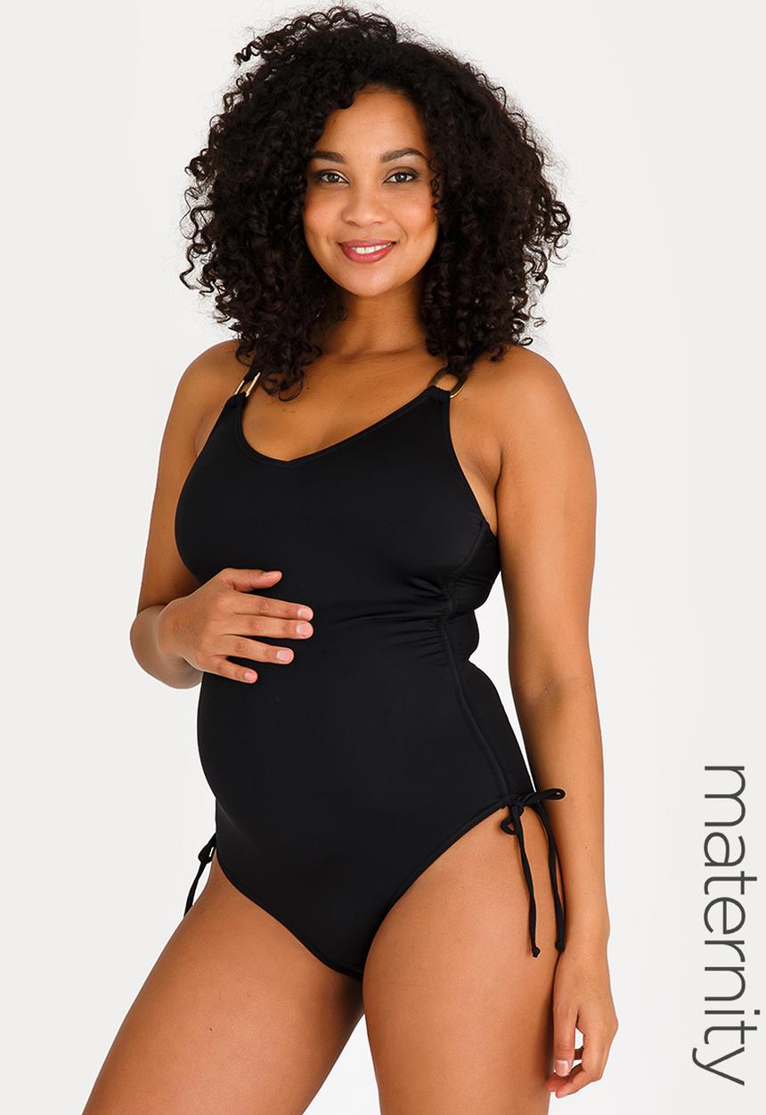 Jacqueline - Maternity Side detail swimsuit - black 
