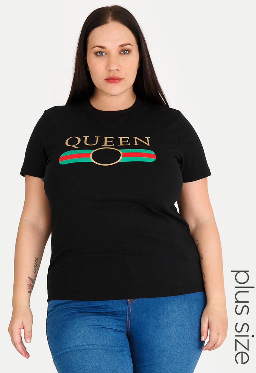 STYLE REPUBLIC PLUS - Queen Tshirt Black
