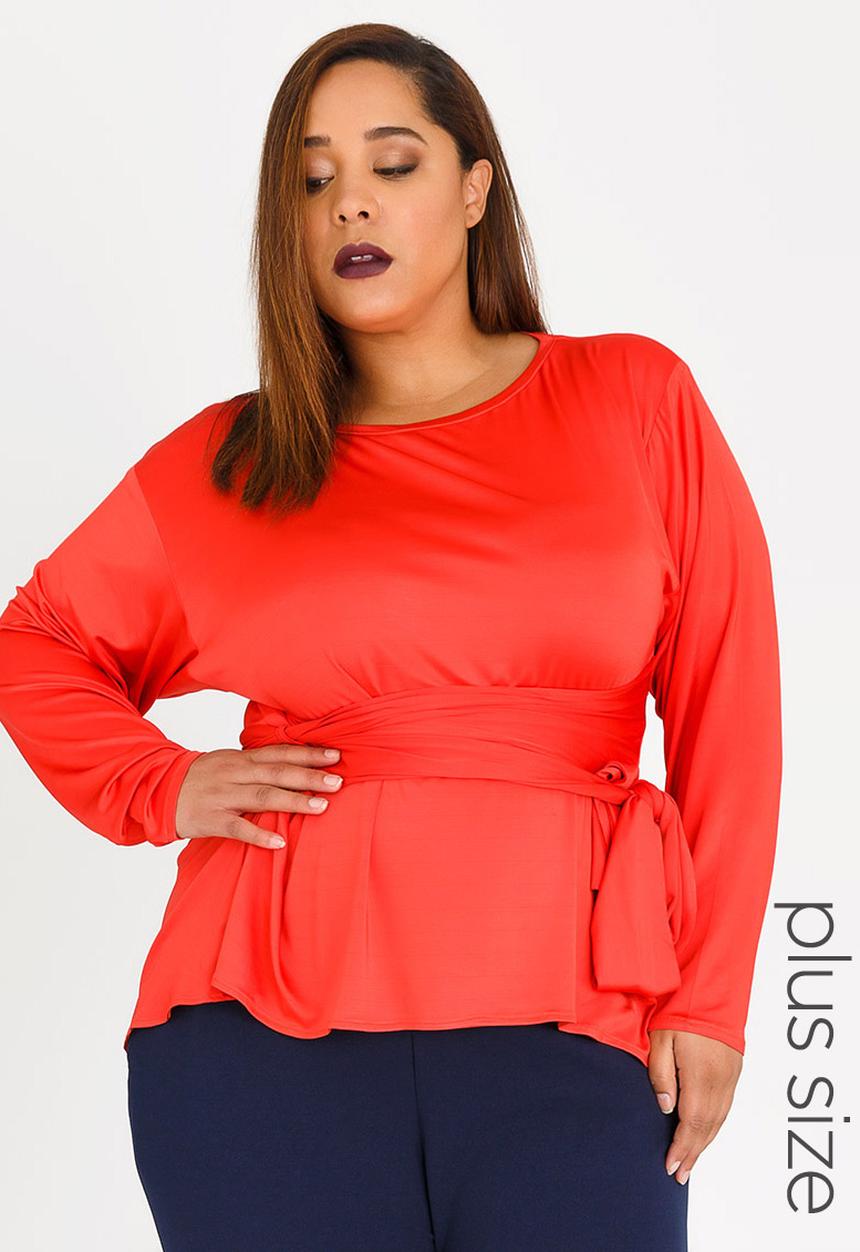 Leigh Schubert - Rushka Wrap Top Red