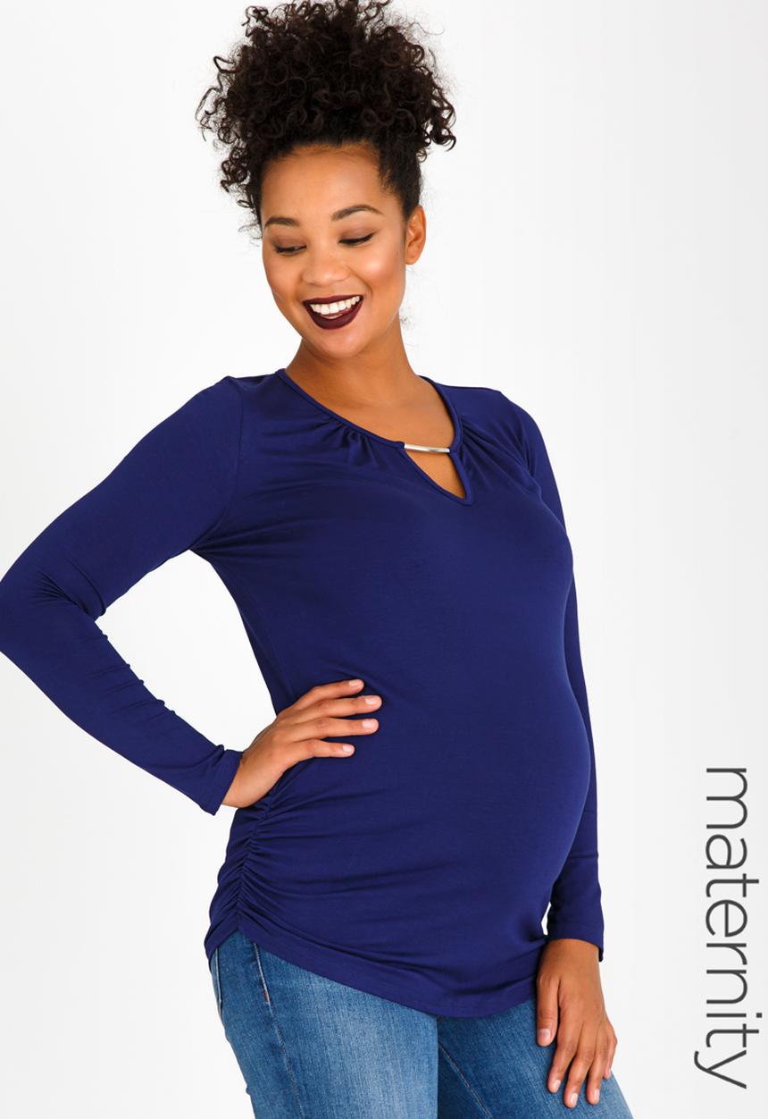 Cherry Melon - Keyhole Top with Metal Trim Cobalt