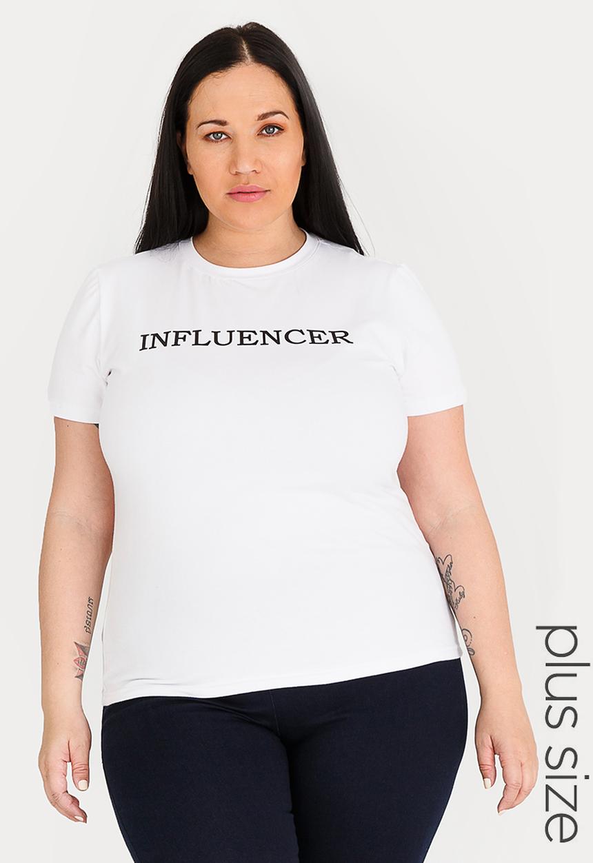 STYLE REPUBLIC PLUS - Influencer t-shirt - white