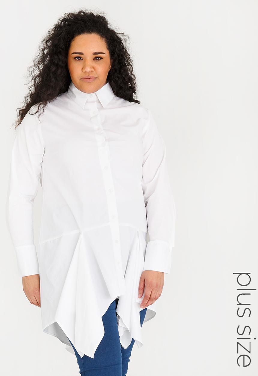 Leigh Schubert - Marylbone shirt with hanky edge - white