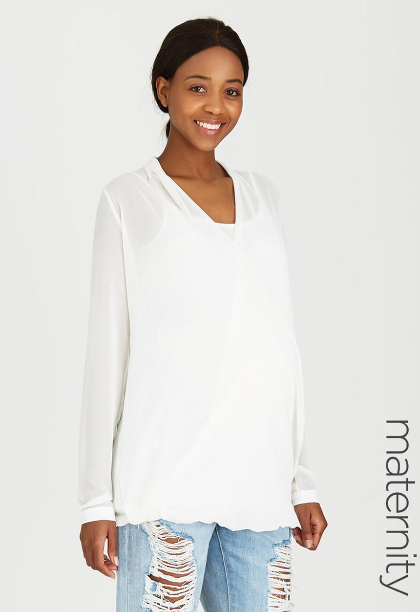 Cherry Melon - Wrap Shirt White