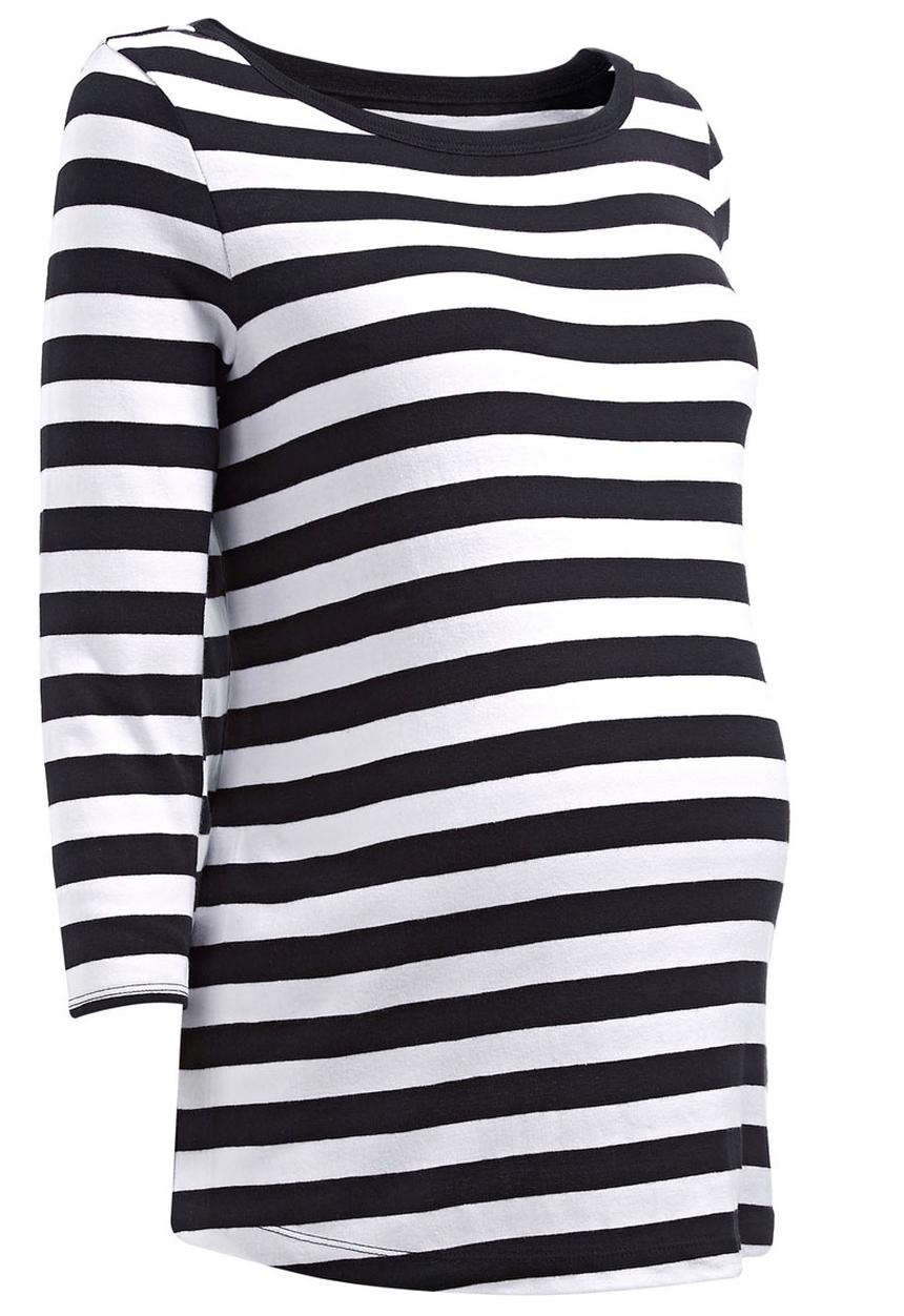 Next - Monochrome Stripe T-shirt Black/White Black and White