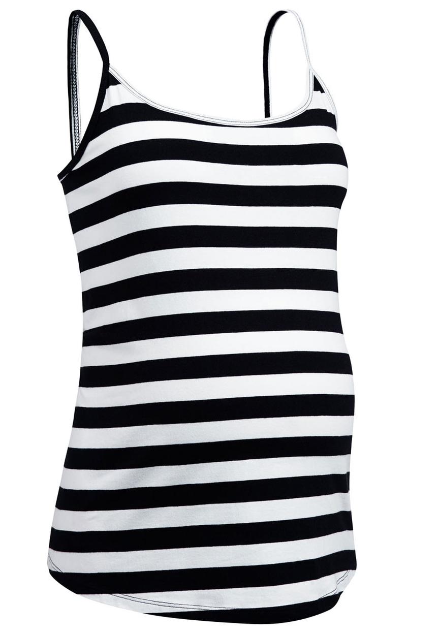 Next - Monochrome Strappy Vest Black/White Black and White