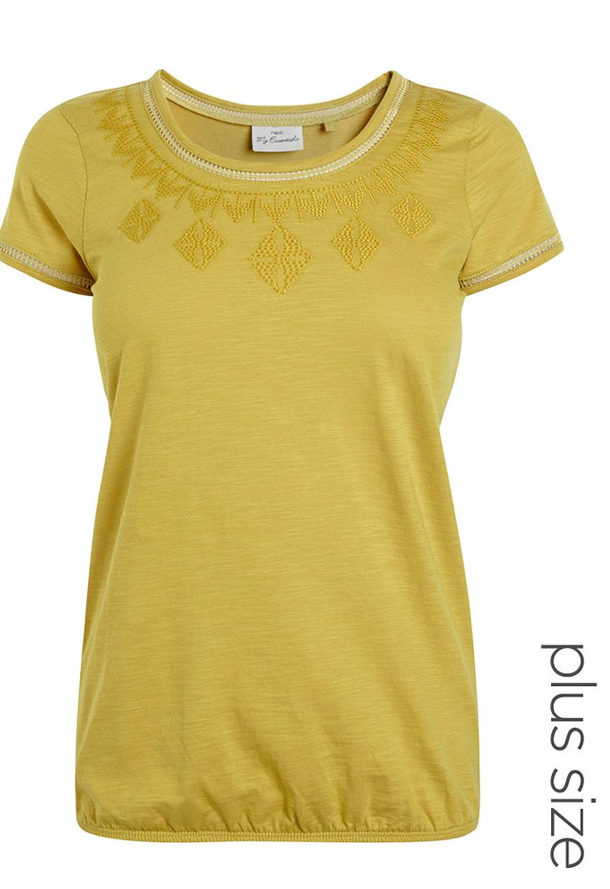 Next - Bubble-hem Top Yellow