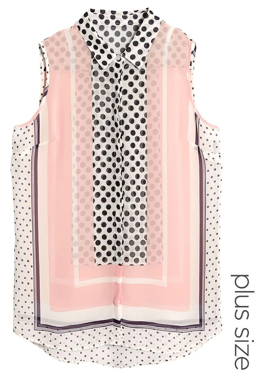 Next - Printed sleeveless shirt Pink