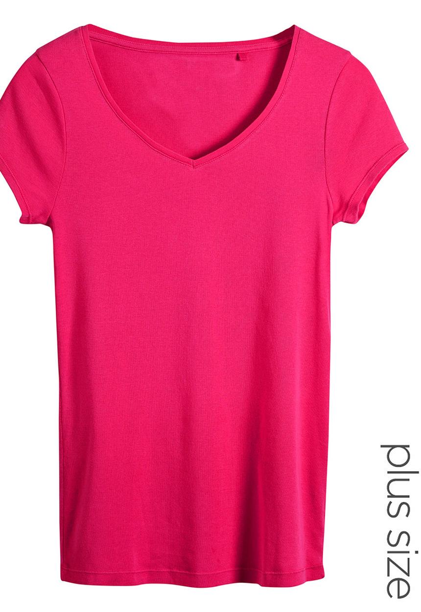Next - V-neck t-shirt Mid Pink