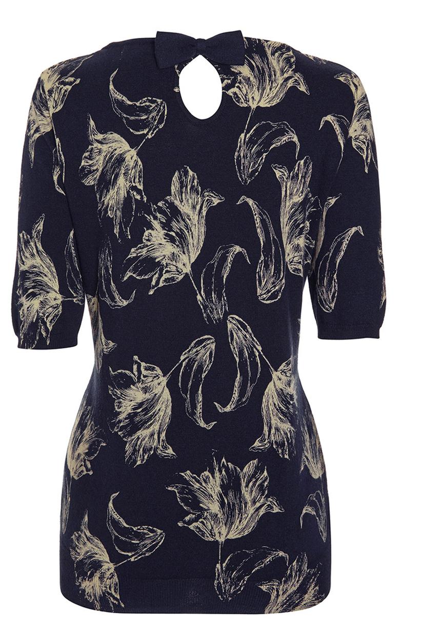 Next - Bow back top  Navy