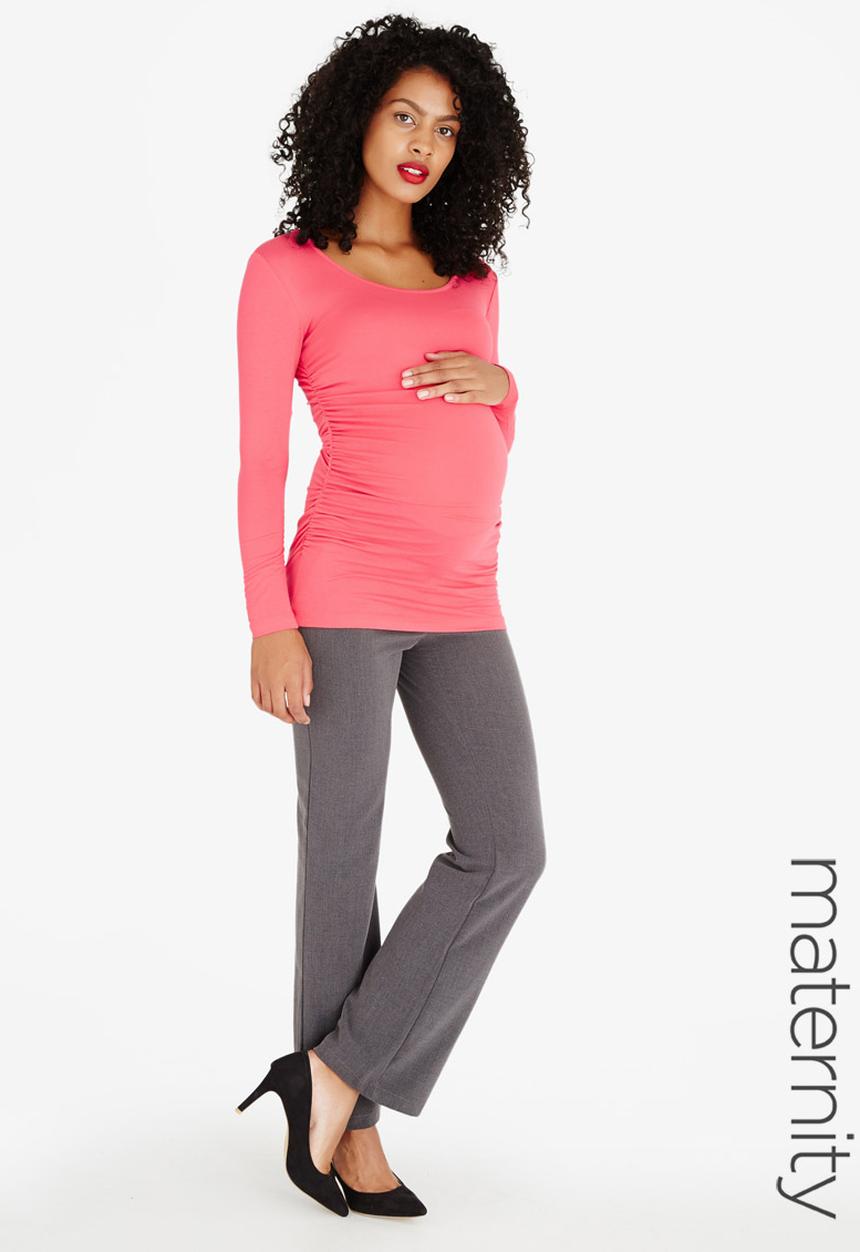 Cherry Melon - Side Gauge Long Sleeve Top Coral