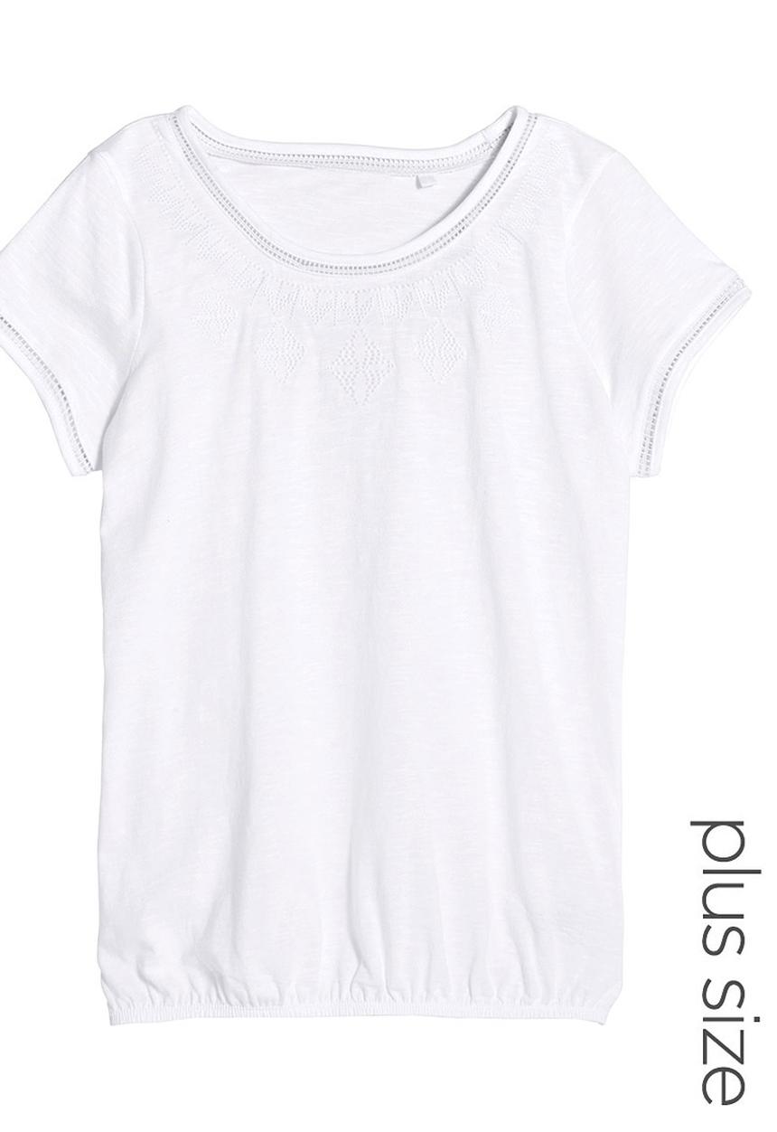 Next - Bubble hem top White