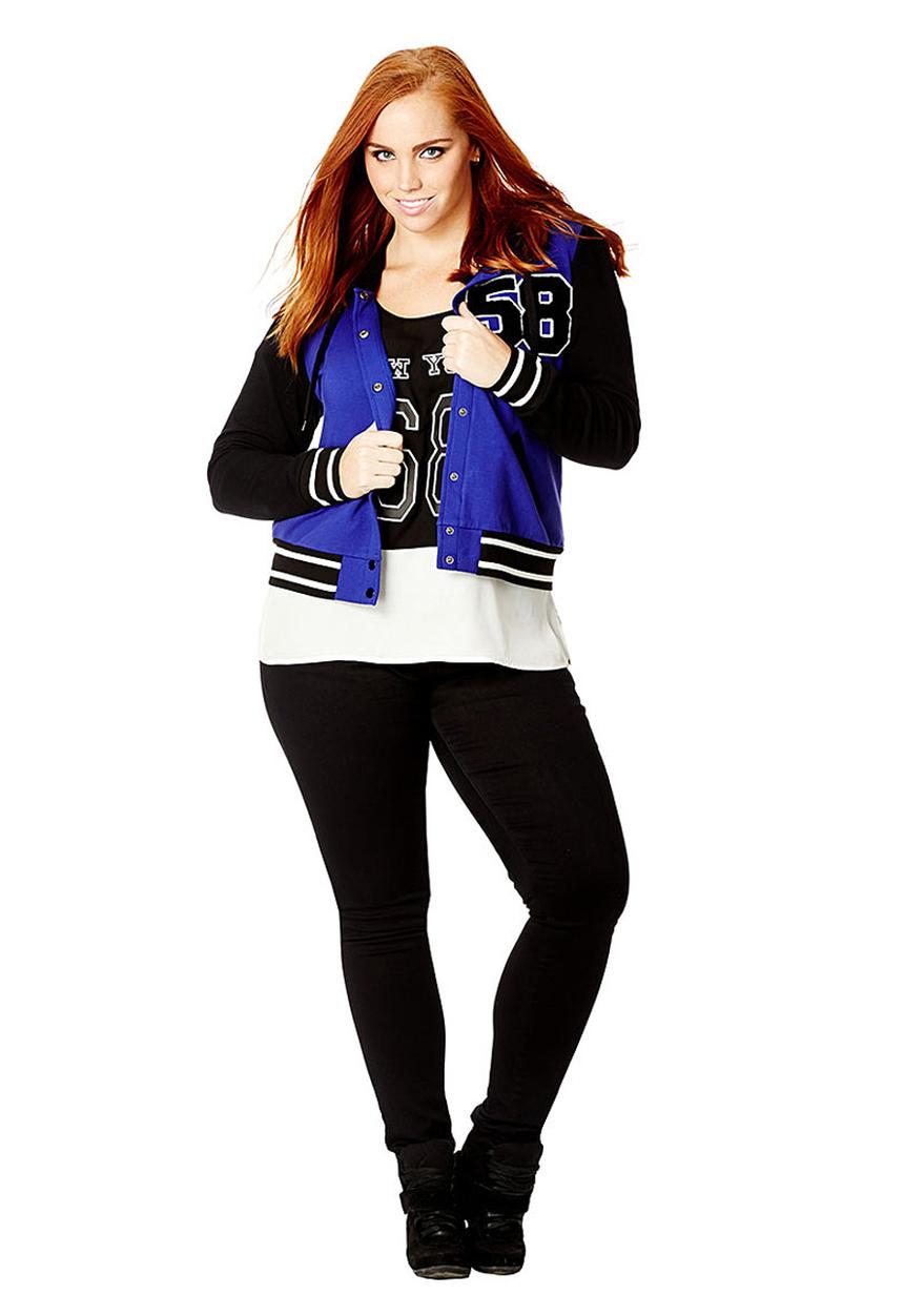 City Chic - Team player hoodie Blue