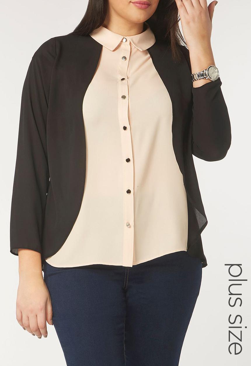 EVANS - 2-in-1 Shirt Pale Pink