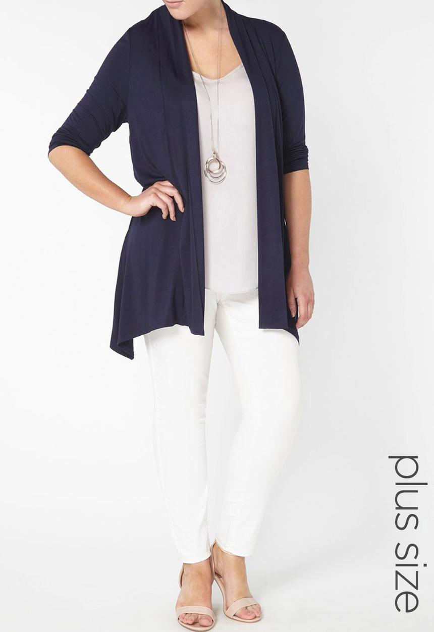 EVANS - Drape Cardigan Navy