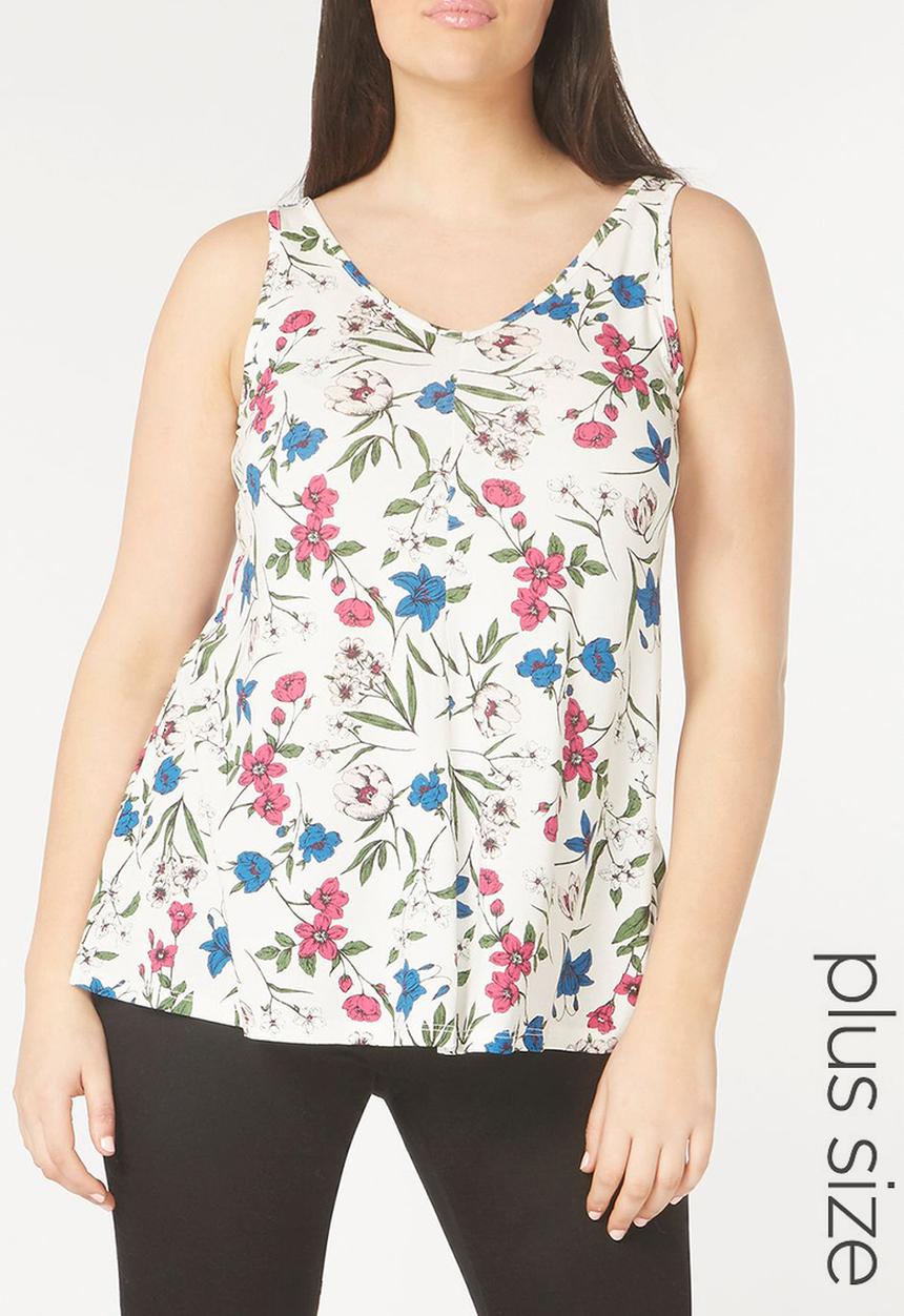 EVANS - All-over Print Vest White