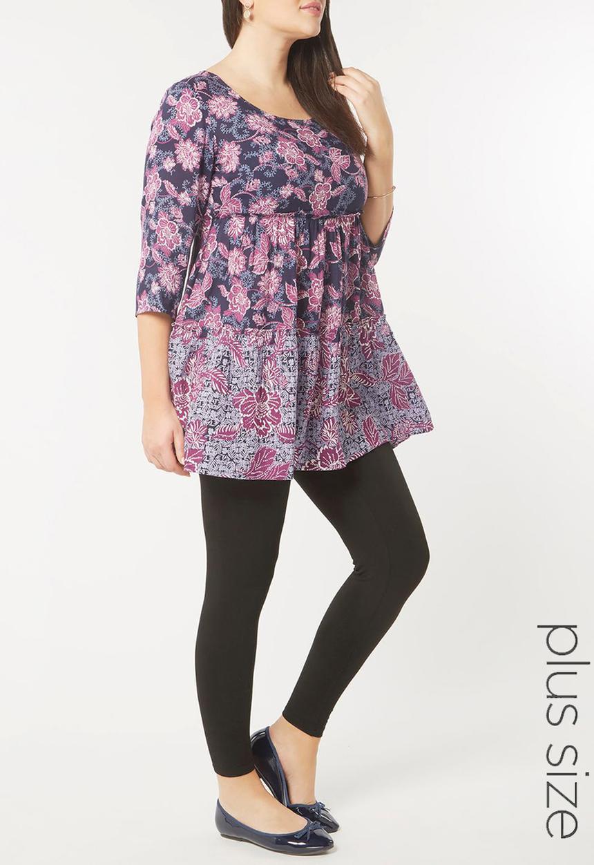 EVANS - Border Print Tunic Multi-colour