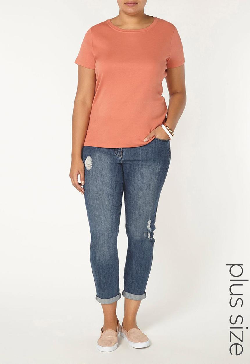 EVANS - Essential Round Neck T-shirt Orange