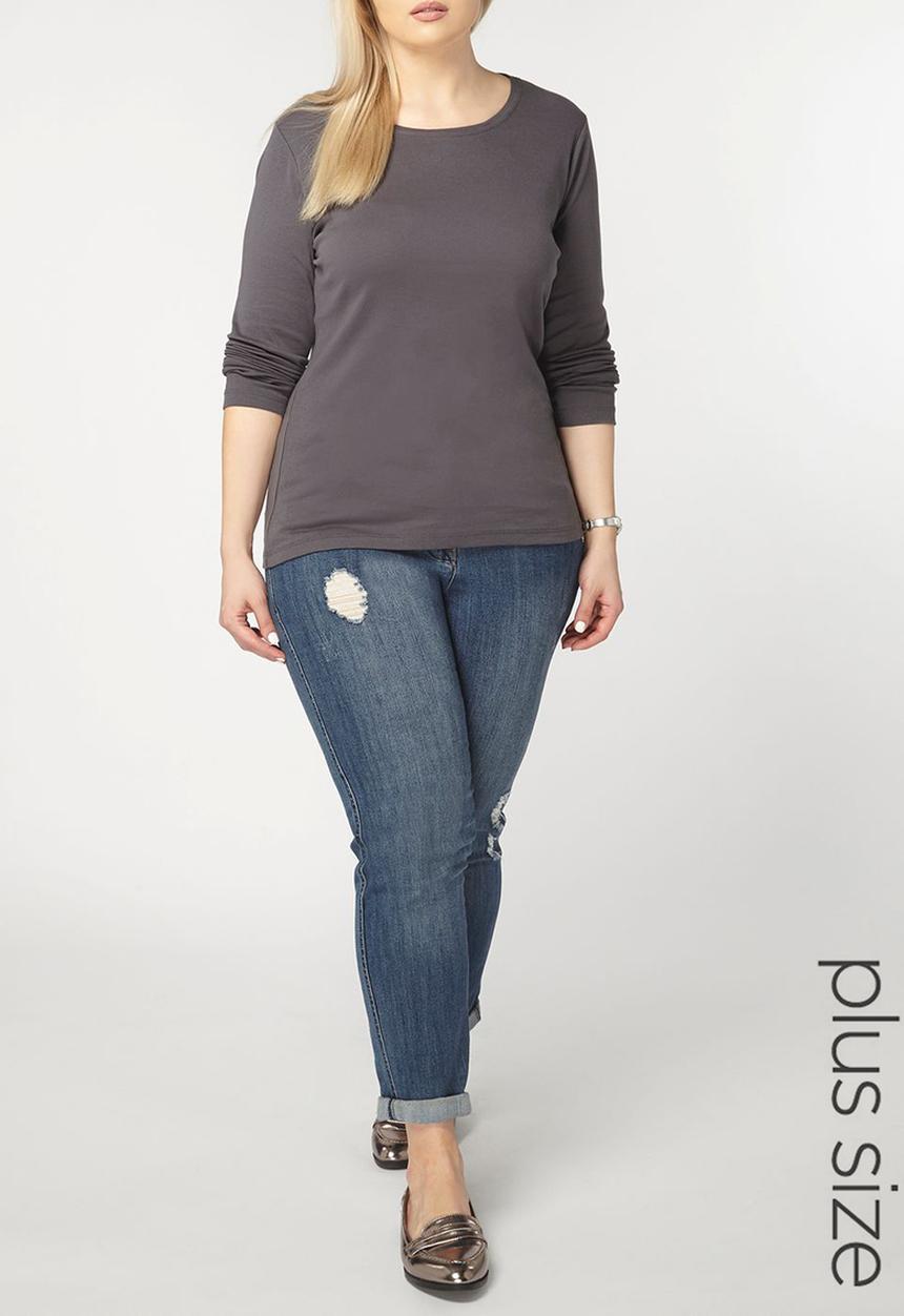 EVANS - Essential Long Sleeve Tee Grey
