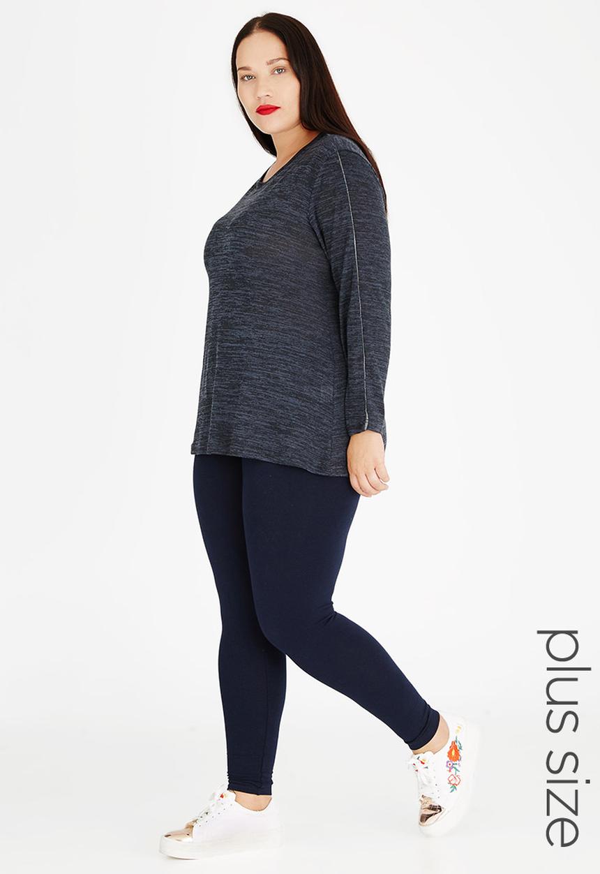 edit Plus - Basic Knit Top Black