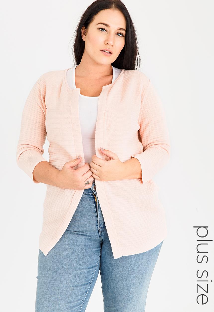 edit Plus - Everyday Light-weight Cardi Pale Pink